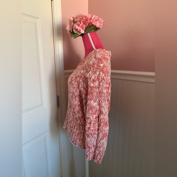 👗Anthropologie Far Away From Close V-neck Women’s Cable Knit Sweater, size M - Picture 2 of 5